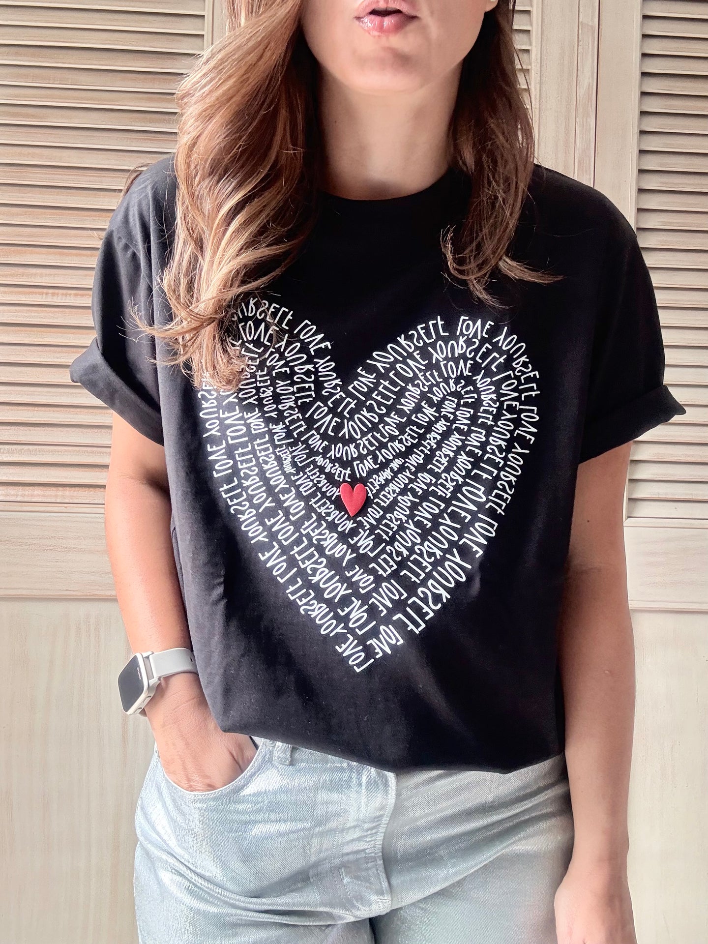 Básica Oversize Corazón Love Yourself